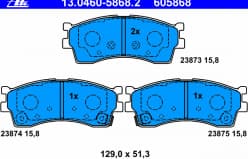 Brake Pad Set, disc brake 13.0460-5868.2