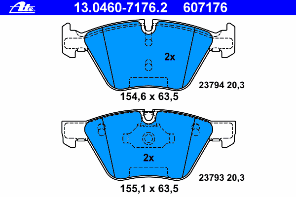 Brake Pad Set, disc brake 13.0460-7176.2