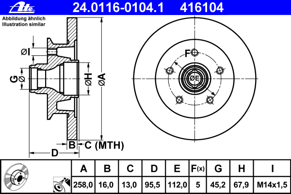 Brake Disc 24.0116-0104.1