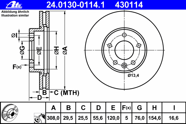 Brake Disc 24.0130-0114.1
