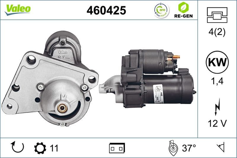 Starter VALEO RE-GEN REMANUFACTURED 460425