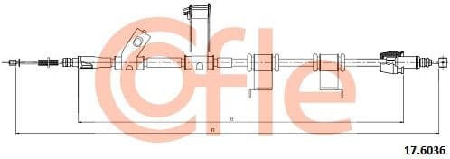 Cable Pull, parking brake 92.17.6036