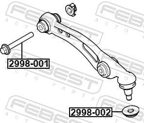 Nut, ball joint 2998-002 - image 2