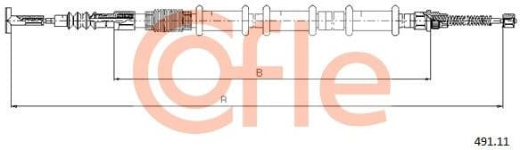 Cable Pull, parking brake 92.491.11