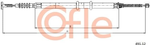 Cable Pull, parking brake 92.491.12