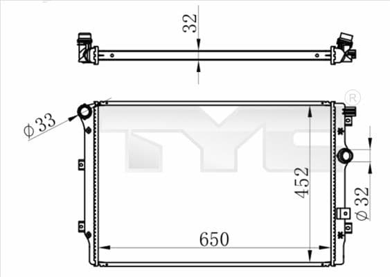 Radiator, engine cooling 737-0077-R