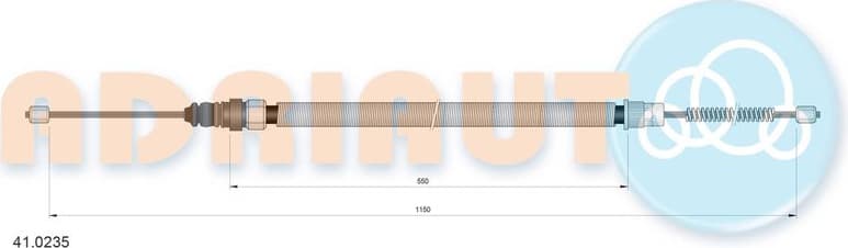 Cable Pull, parking brake 41.0235