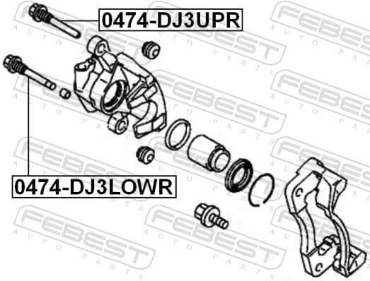 Guide Bolt, brake caliper 0474-DJ3UPR - image 2