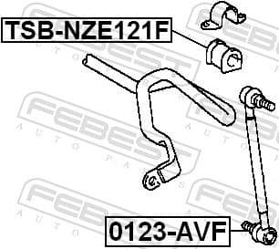 Mounting, stabiliser bar TSB-NZE121F - image 2