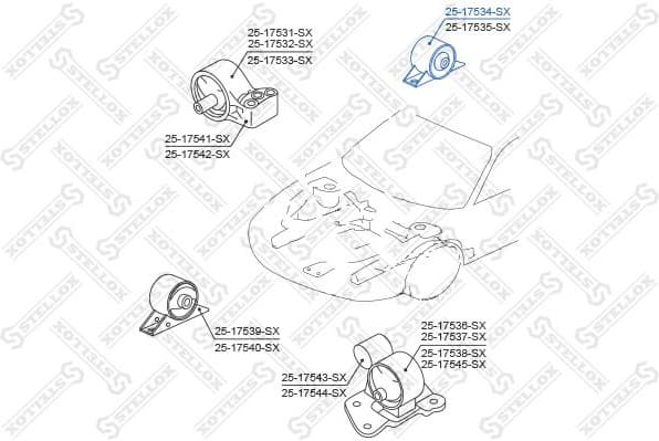 Mounting, engine 25-17534-SX - image 2