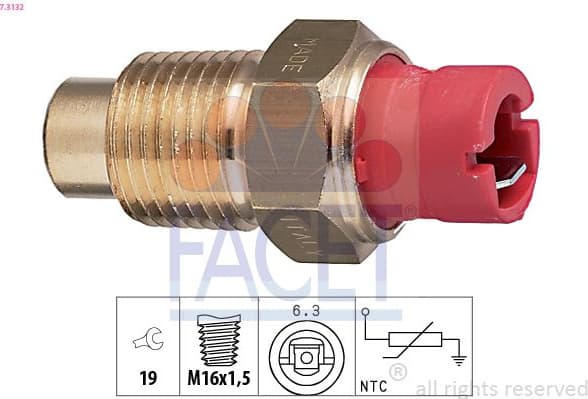 Sensor, coolant temperature Made in Italy - OE Equivalent 7.3132