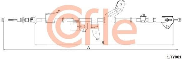 Cable Pull, parking brake 92.1.TY001