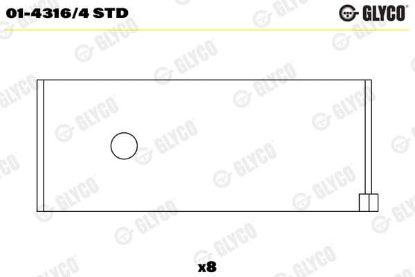 Connecting Rod Bearing 01-4316/4 STD