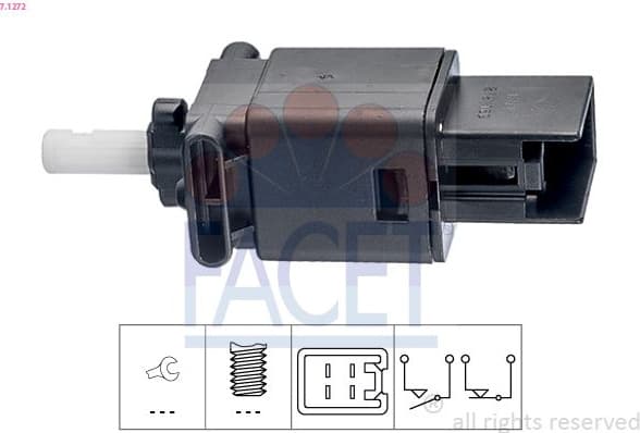 Stop Light Switch Made in Italy - OE Equivalent 7.1272