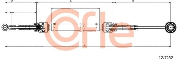 Cable Pull, manual transmission 92.12.7252