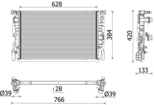 Radiator, engine cooling BEHR *** PREMIUM LINE *** CR 2696 000P