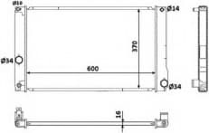 Radiator, engine cooling EASY FIT 53926