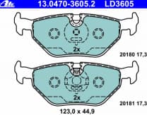 Brake Pad Set, disc brake ATE Ceramic 13.0470-3605.2