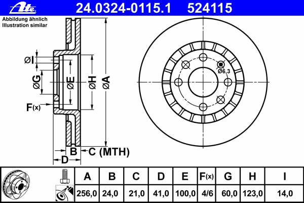 Brake Disc PowerDisc 24.0324-0115.1