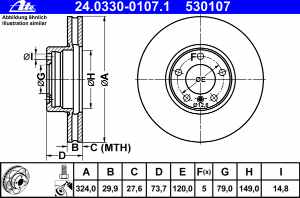 Brake Disc PowerDisc 24.0330-0107.1
