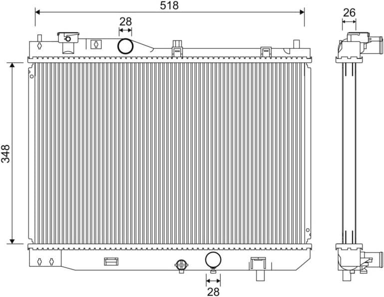 Radiator, engine cooling 701267
