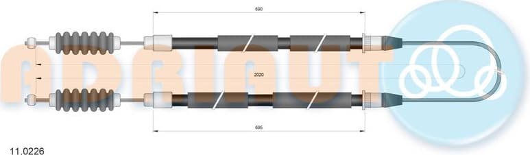 Cable Pull, parking brake 11.0226