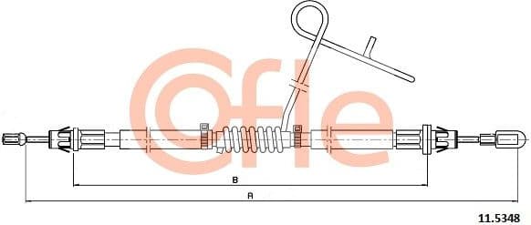 Cable Pull, parking brake 92.11.5348