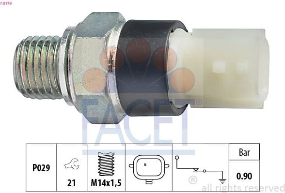 Oil Pressure Switch Made in Italy - OE Equivalent 7.0179