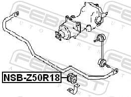 Mounting, stabiliser bar NSB-Z50R18 - image 2