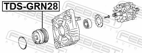 Belt Pulley, alternator TDS-GRN28 - image 2