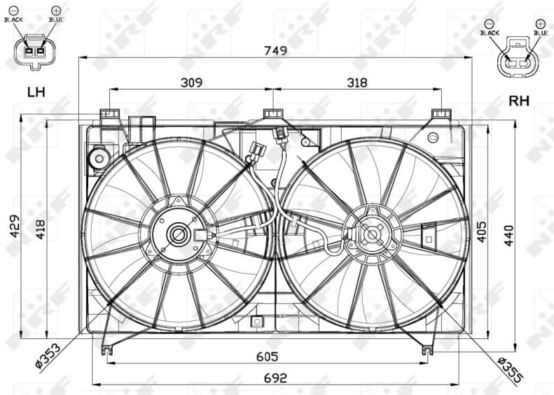 Fan, engine cooling 47566