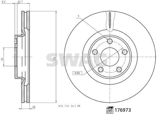 Brake Disc 33 10 7343 - image 3
