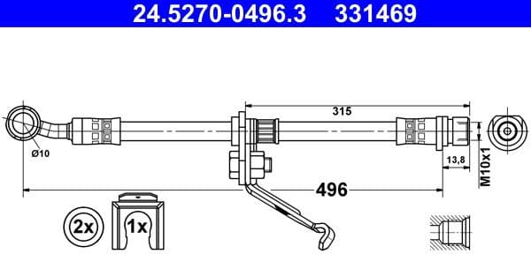 Brake Hose 24-5270-0496-3