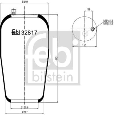 Bellow, air suspension 32817