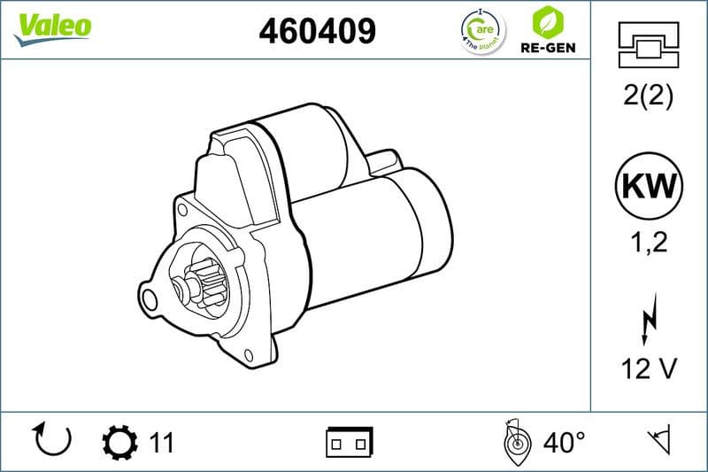 Starter VALEO RE-GEN REMANUFACTURED 460409