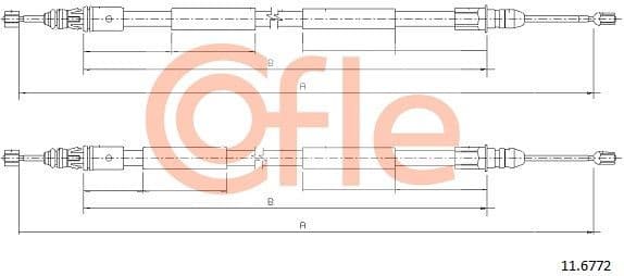 Cable Pull, parking brake 92.11.6772