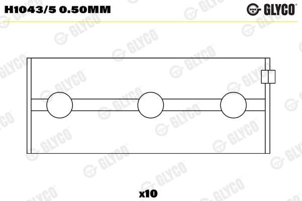 Crankshaft Bearing H1043/5 0.50MM