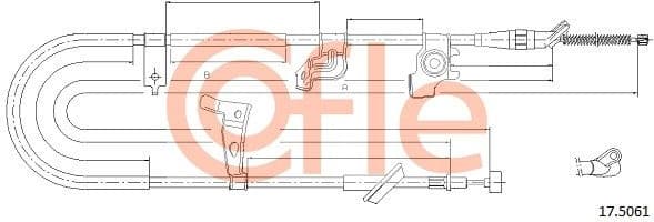 Cable Pull, parking brake 92.17.5061