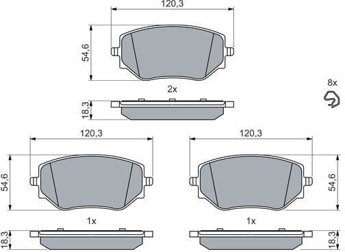 Brake Pad Set, disc brake 0 986 460 063 - image 5