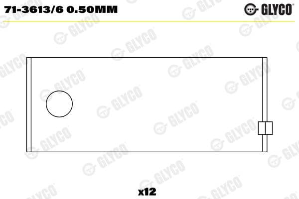 Connecting Rod Bearing 71-3613/6 0.50MM