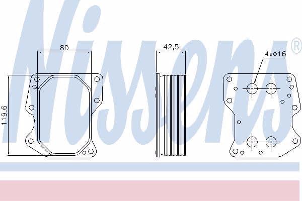 Oil Cooler, engine oil ** FIRST FIT ** 90752