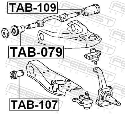 Mounting, control/trailing arm TAB-109 - image 2