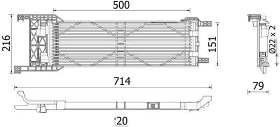 Oil Cooler, automatic transmission BEHR *** PREMIUM LINE *** CLC 330 000P