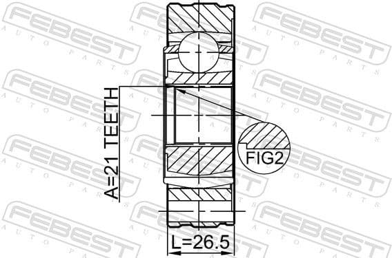 Joint, propshaft 0711-JB416SHA - image 2