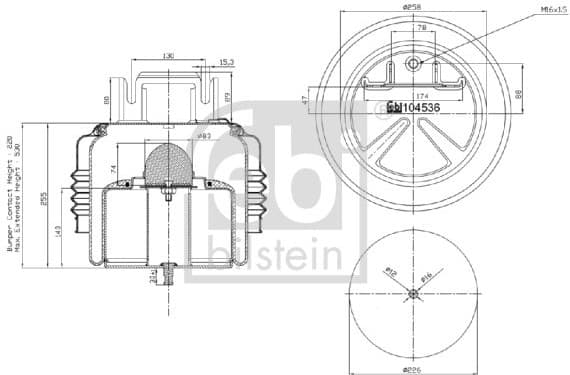 Bellow, air suspension 104536