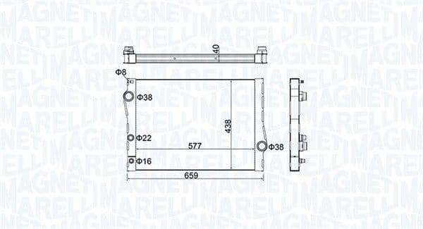 Radiator, engine cooling 350213163500