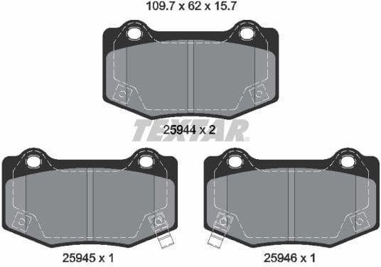 Brake Pad Set, disc brake Q+ 2594401