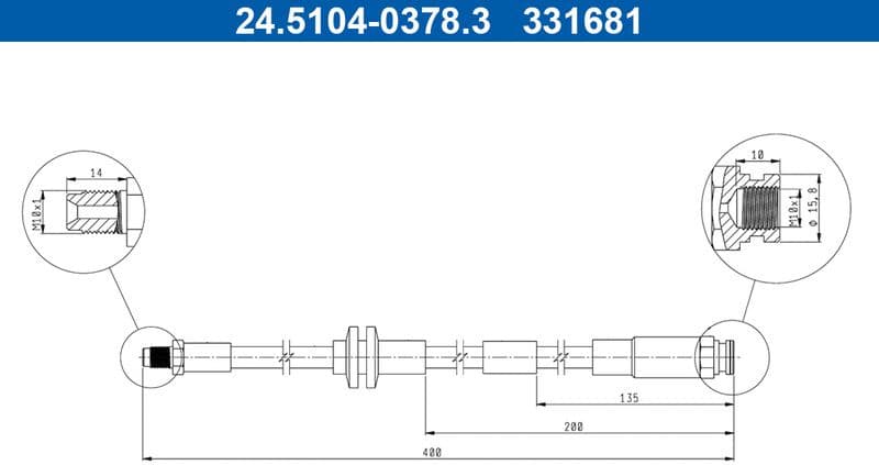 Brake Hose 24.5104-0378.3
