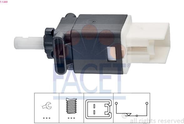 Stop Light Switch Made in Italy - OE Equivalent 7.1269