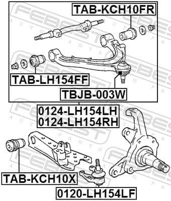 Control/Trailing Arm, wheel suspension 0124-LH154RH - image 2